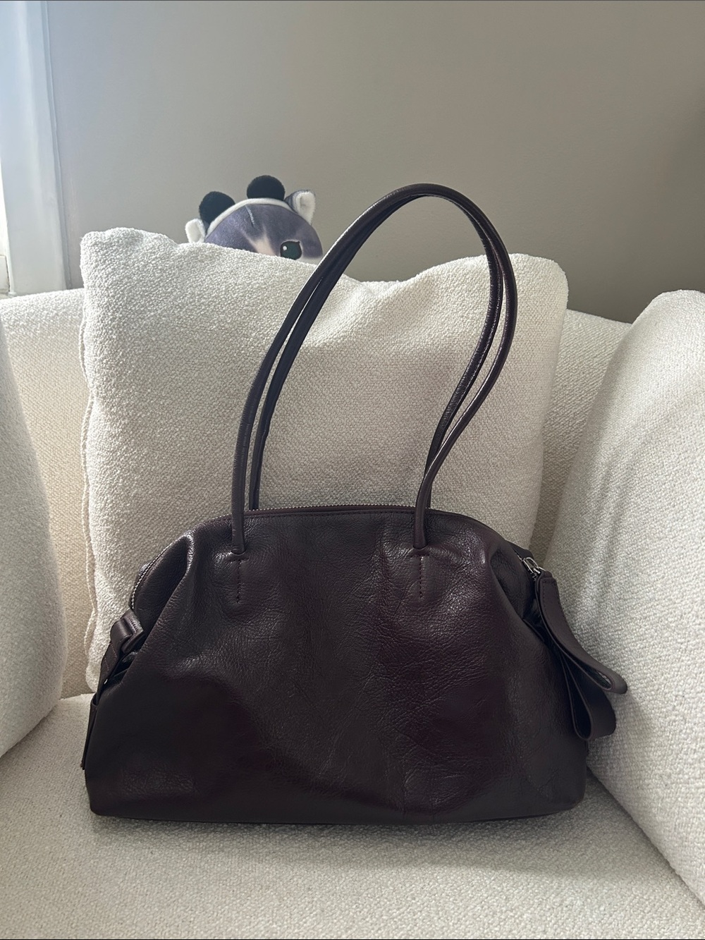 Ear PAPILLONNER Wine Boudreaux Genuine Leather Shoulder Bag